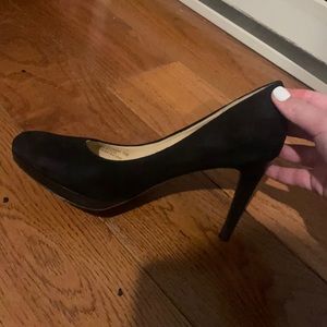 Cole Haan black high heel shoes